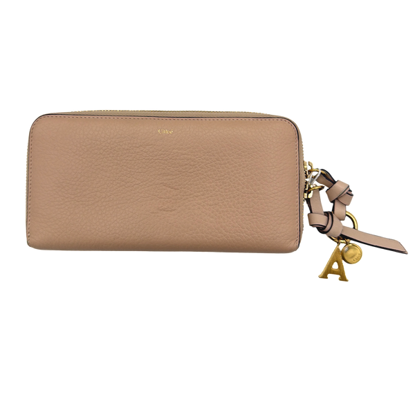 Chloe Light Pink Zip Long Wallet