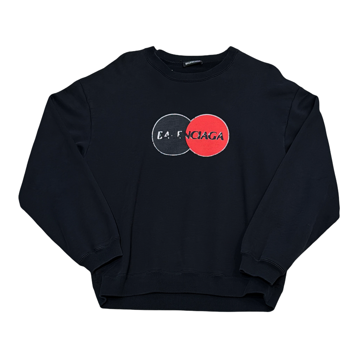 balenciaga black circle crewneck