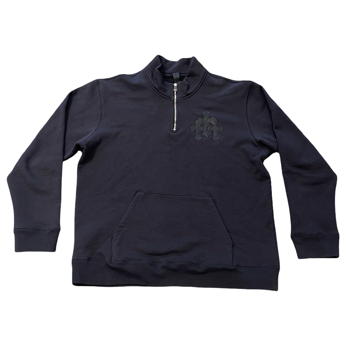 Chrome Hearts Logo Triple Cross Patch Zip Sweatershirt