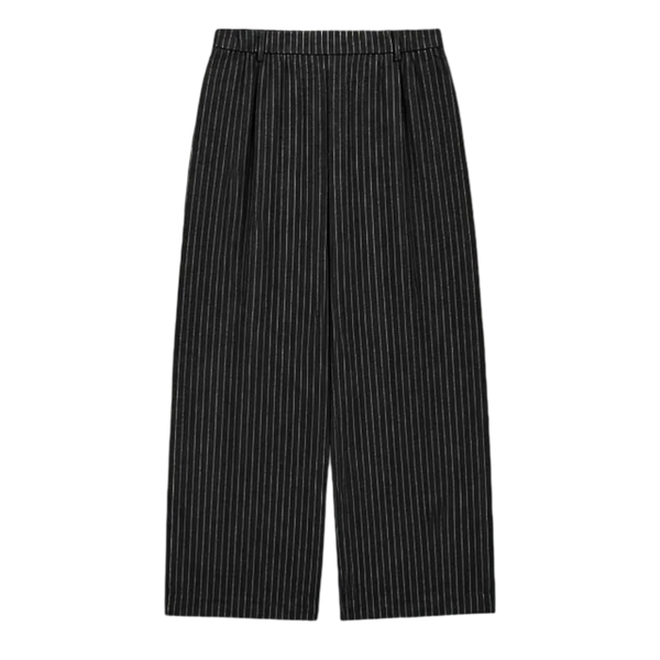 Forevermore Baggy Striped Trouser Black