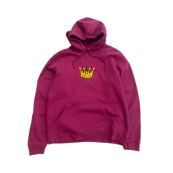 Stussy Crown Applique Chenille Hood Sweatshirt