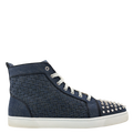 Christian Louboutin Denim Fabric Lou Degra Spiked High