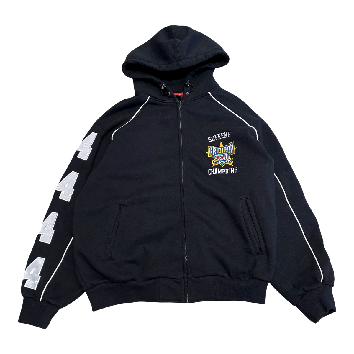 Supreme Playoffs Zip Up Hooded Sweatshirt Black