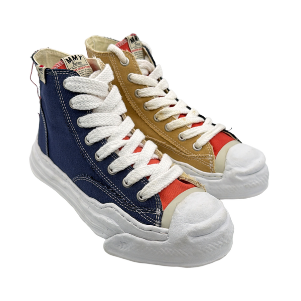 Maison Mihara Yasuhiro Hank OG Sole Canvas High 'Navy Beige Mismatched
