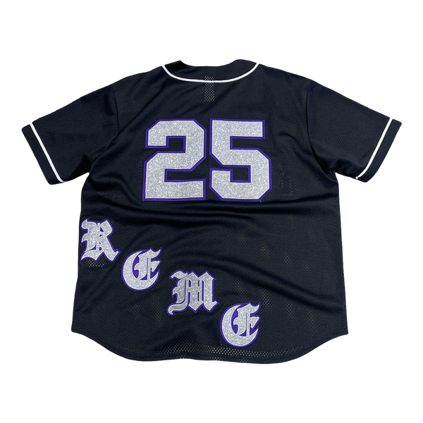 Supreme Old English Baseball Jersey Black