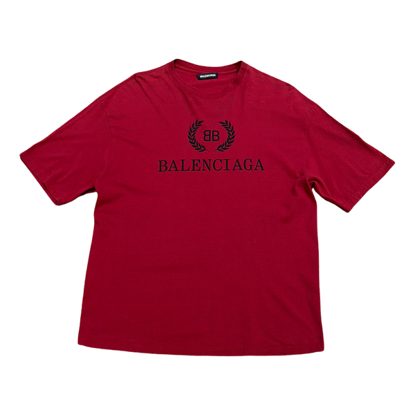 Balenciaga BB Logo T Shirt Red