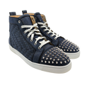 Christian Louboutin Denim Fabric Lou Degra Spiked High