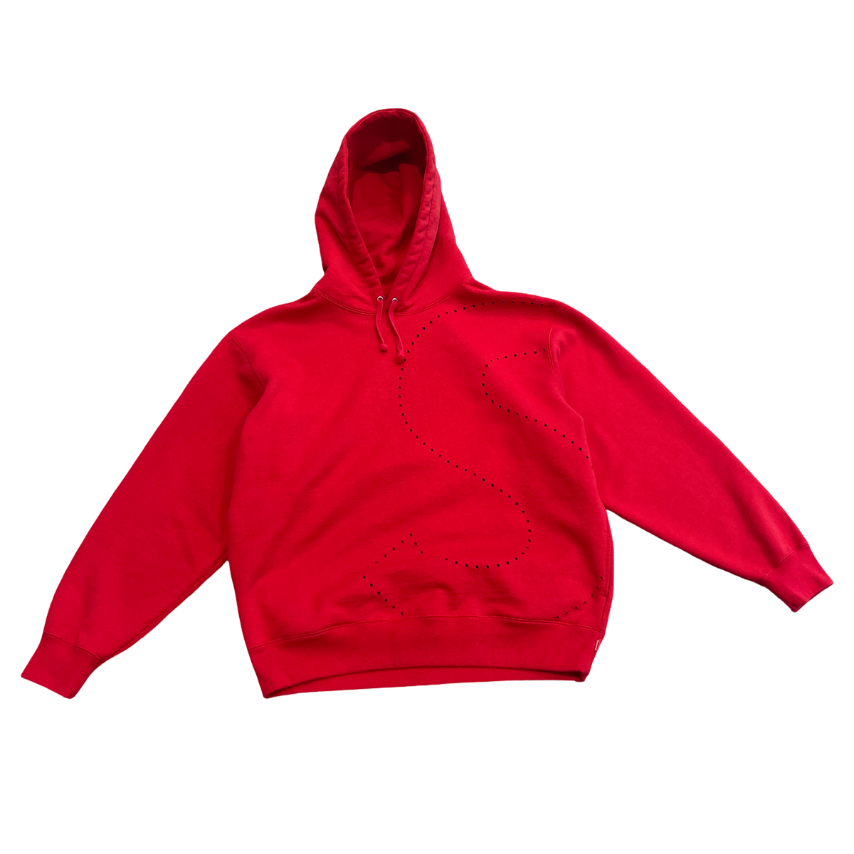 Supreme Laser Cut S Logo Hooded Sweatshirt Red