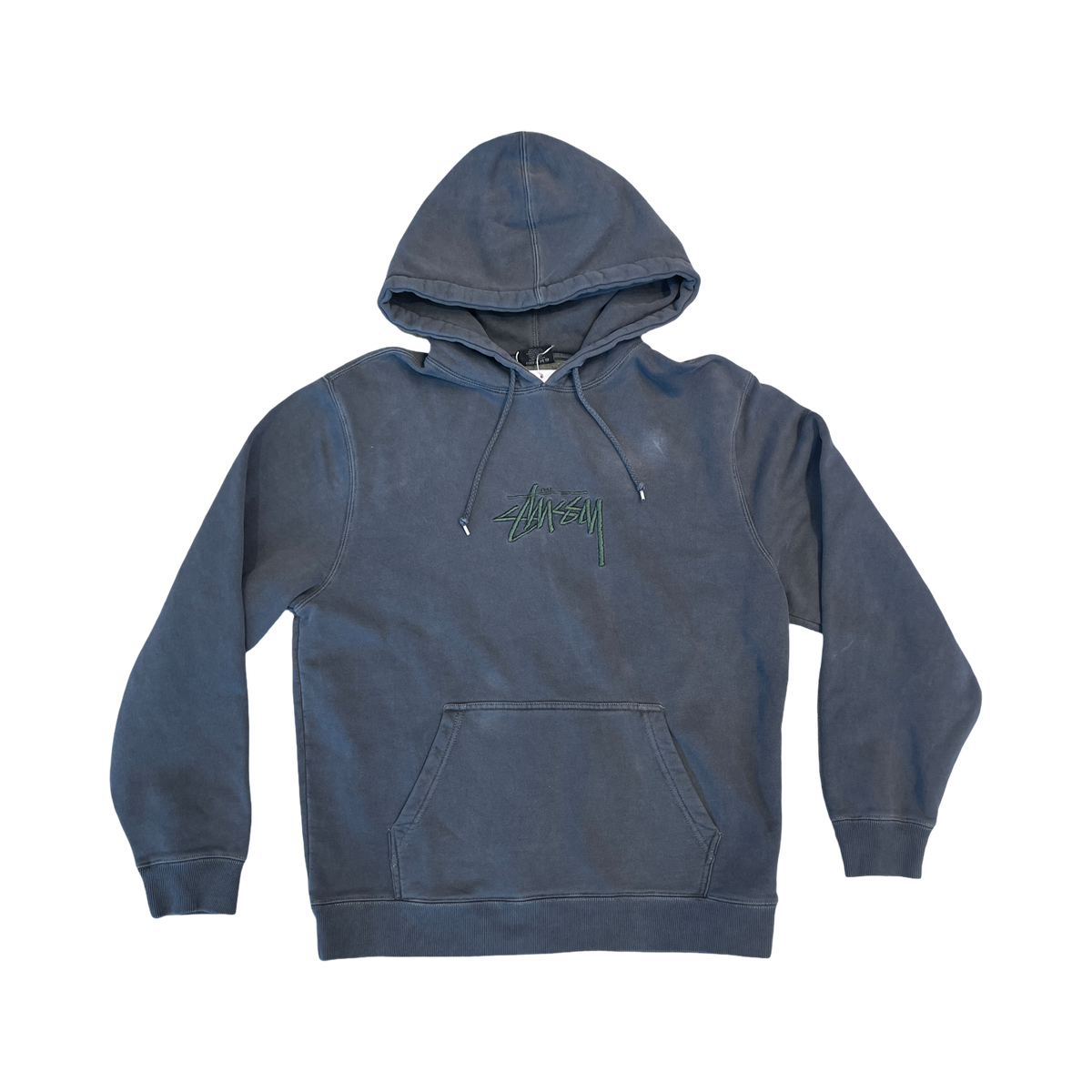 STUSSY Center Green and Grey Hoodie