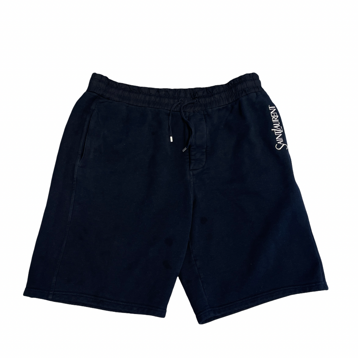 Saint Laurent Logo Embroidered Sweat Shorts