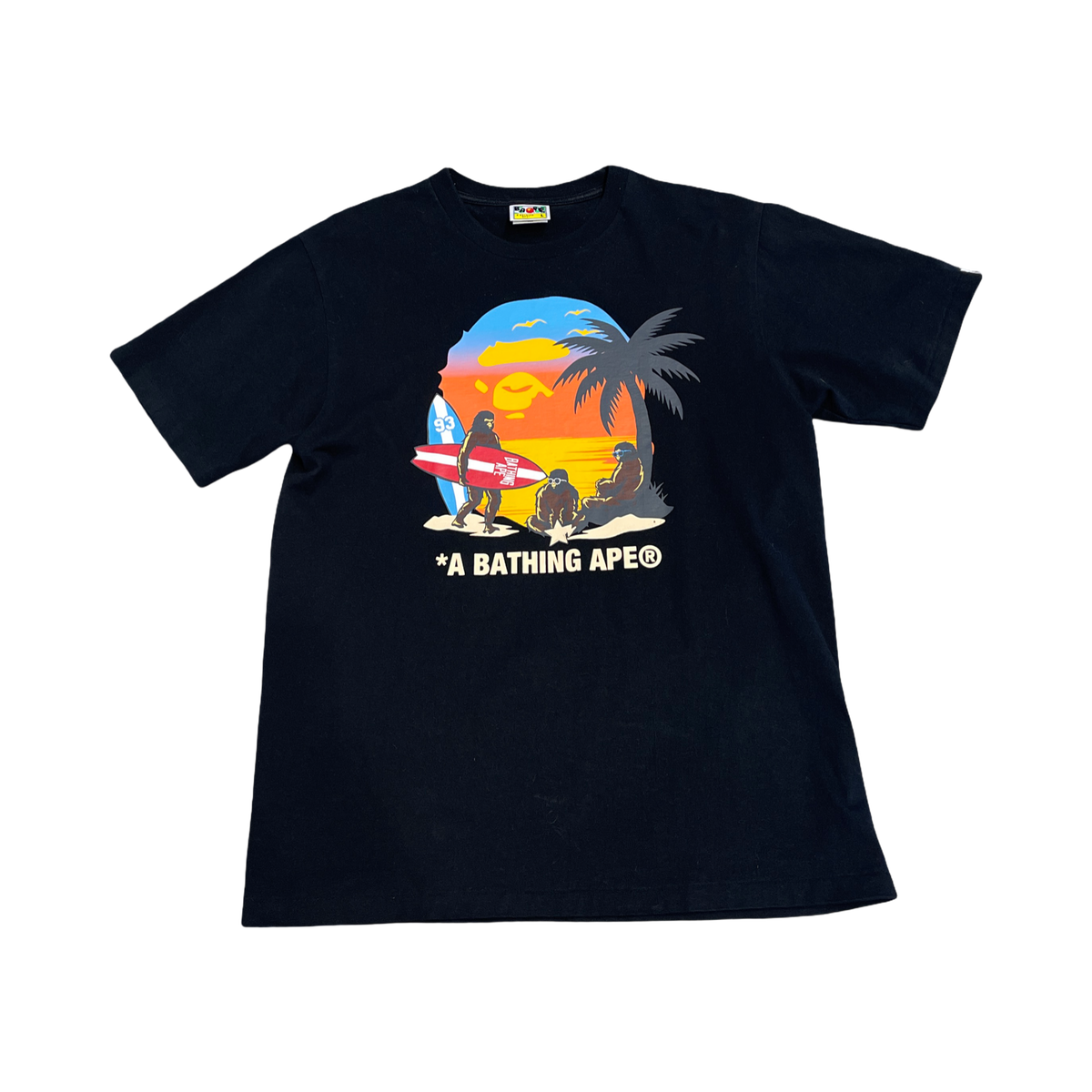 BAPE Sunset Beach Ape Head Tee Black
