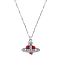 Vivienne Westwood New Diamante Heart Pendant Necklace Pink