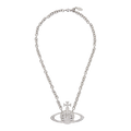 Vivienne Westwood Bas Relief Logo Necklace Platinum