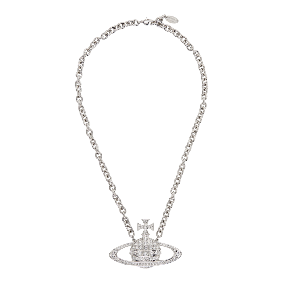 Vivienne Westwood Bas Relief Logo Necklace Platinum