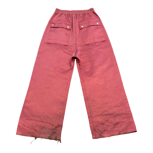 Rick Owens Geth Bela Silk Blend Trouser Carnelian Red