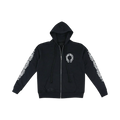 Chrome Hearts Horseshoe Floral Cross Sleeve Zip Up Hoodie