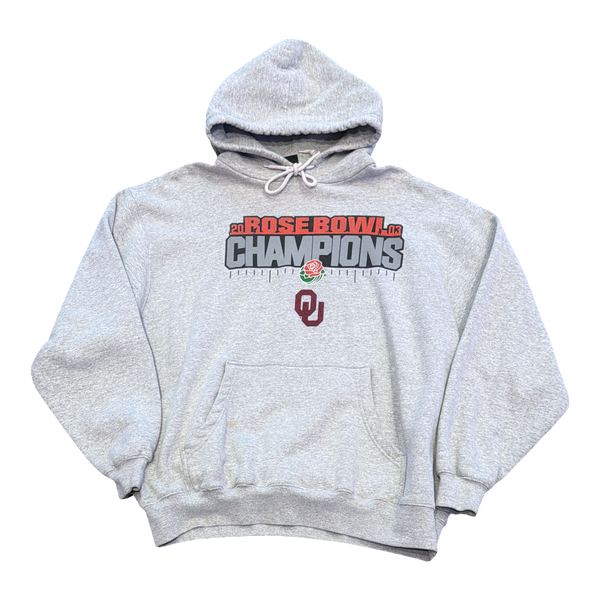 Vintage Nike Oklahoma Rose Bowl Champions 2003 Hoodie Grey