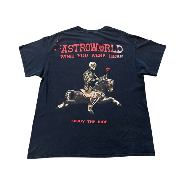 Travis Scott Astroworld Wish You Were Here T-Shirt Black