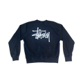 STUSSY Basic Black Stussy Crewneck Sweatshirt