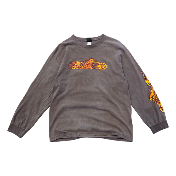 Vintage Hot Leathers Freedom Cycles Long Sleeve Tee