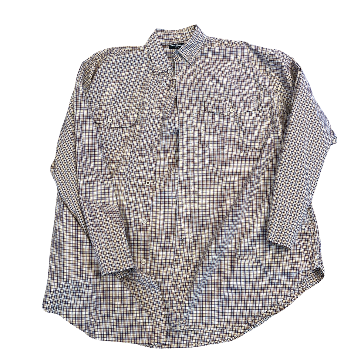 Balenciaga Unifit Checkered Button-Up Shirt