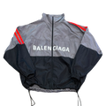 Balenciaga Grey Black Colorblock Windbreaker