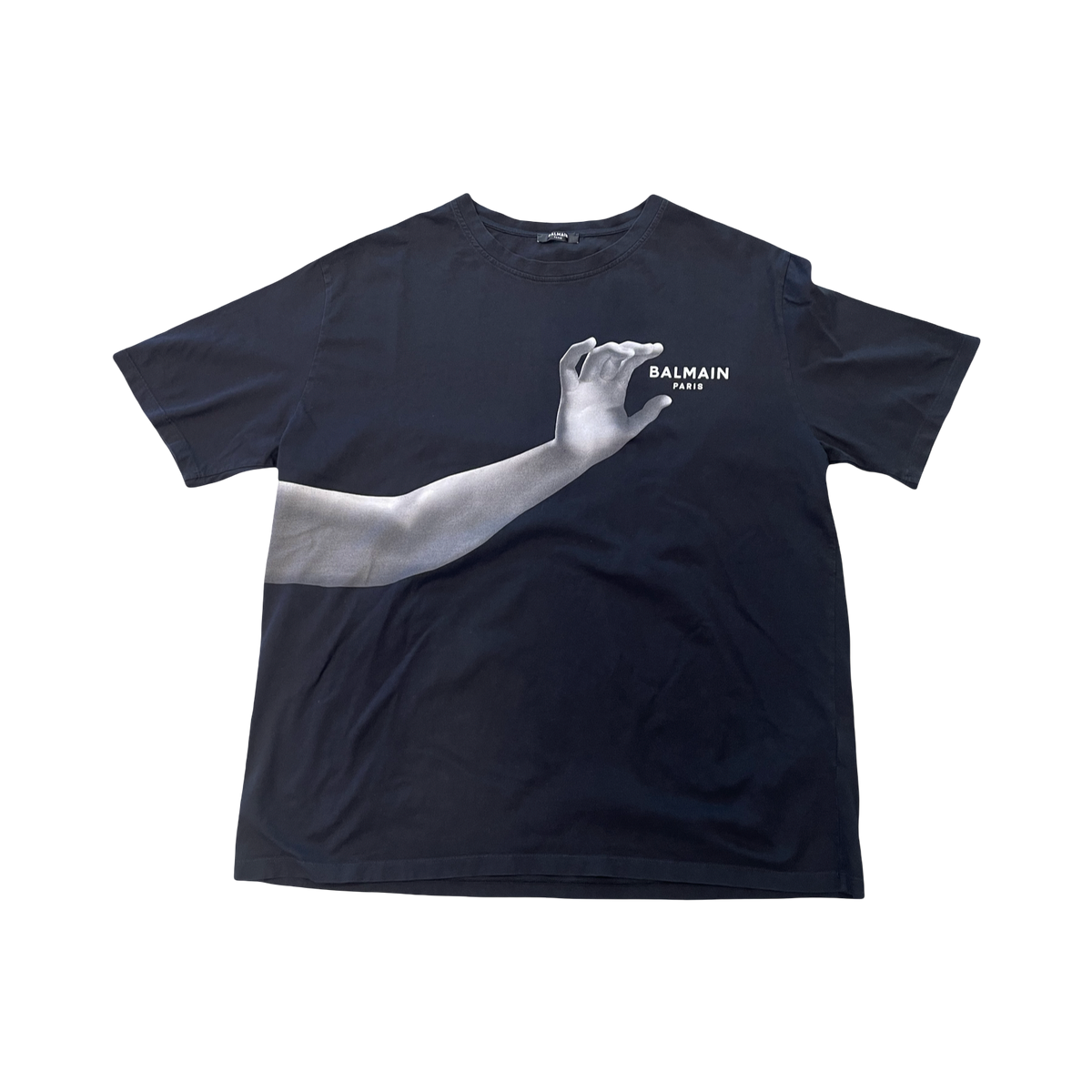 Balmain Statue Print Hand T-Shirt