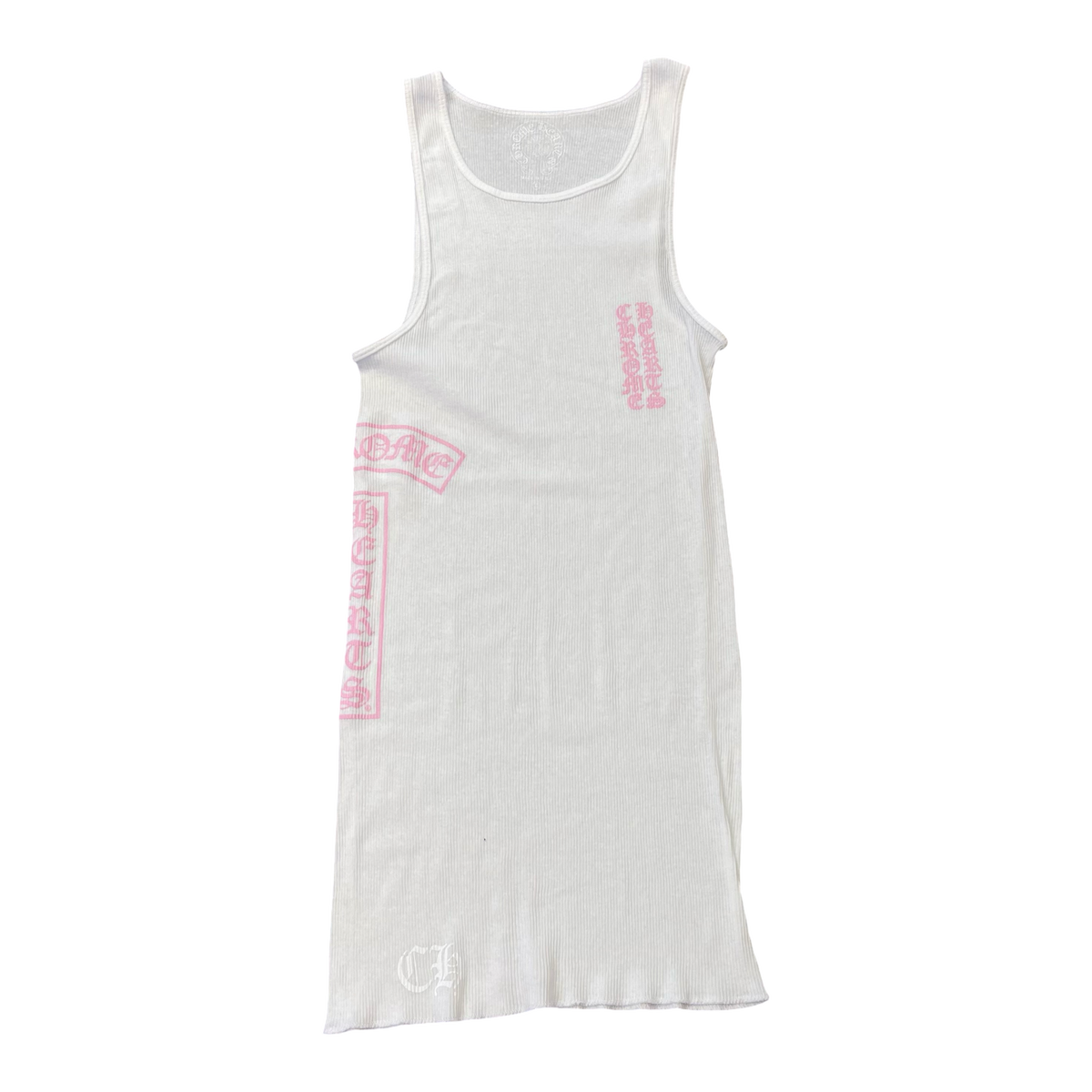 Chrome Hearts T Bar Rib Tank White/Pink