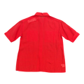Christian Dior Sheer Red Short-Sleeve Button-Up Shirt