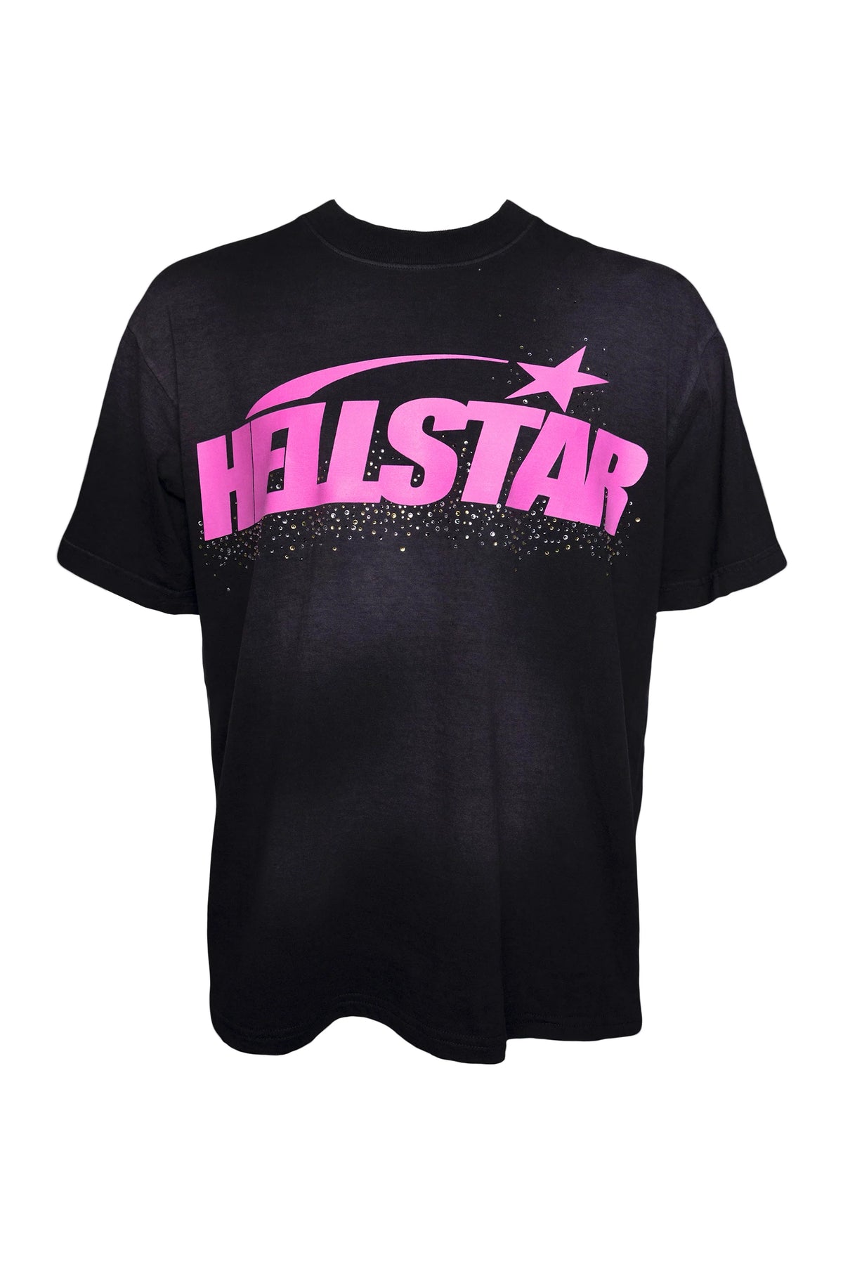 Hellstar Pink Classic Rhinestone Logo T-Shirt