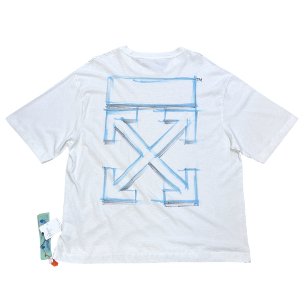 OFF-WHITE Skate Tee White/Blue