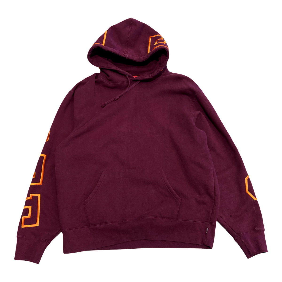 Supreme State Hooded Sweatshirt Burgundy