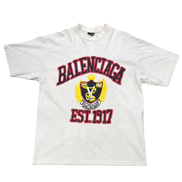 Balenciaga Est. 1917 Crest Logo T-shirt 'White'