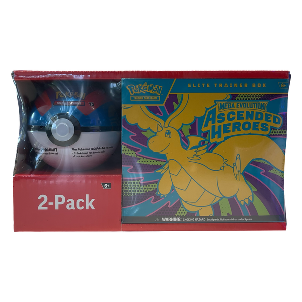 Pokémon Mega Evolution—Ascended Heroes Elite Trainer Box + Booster 2-Pack & Ball