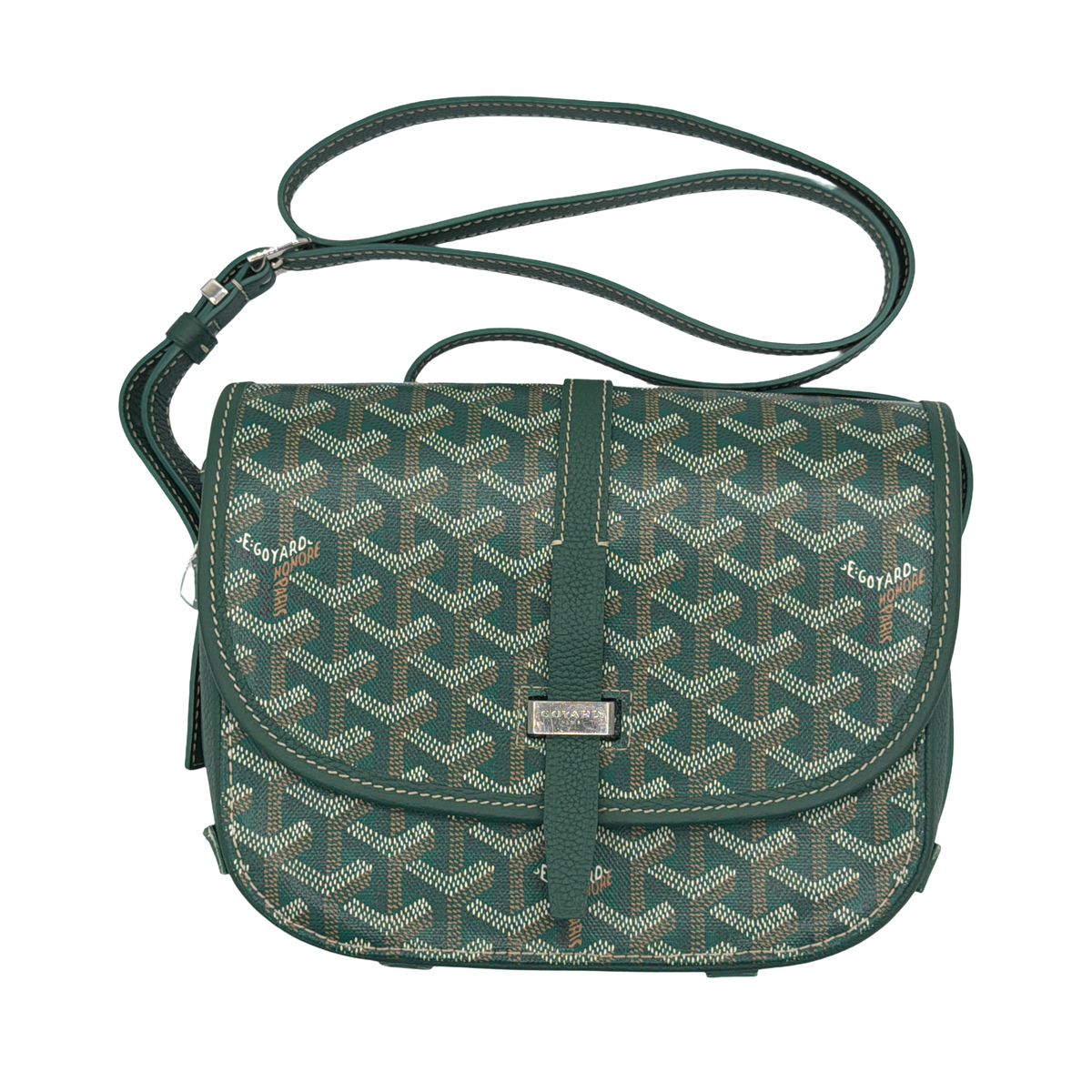 Goyard 233 Messenger Goyardine PM Green
