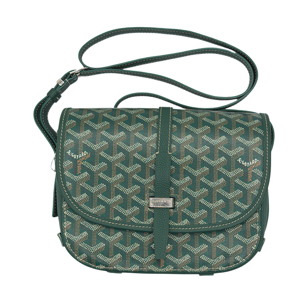 Goyard 233 Messenger Goyardine PM Green