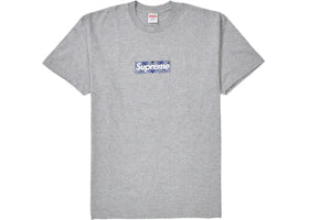 Supreme Bandana Box Logo Tee Heather Grey