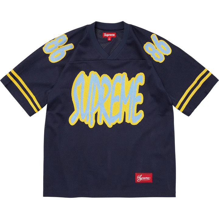 Supreme Reflective Football Jersey Navy FW26
