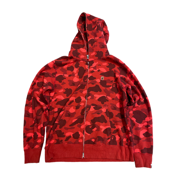 Bape Red Camo Zip Hoodie