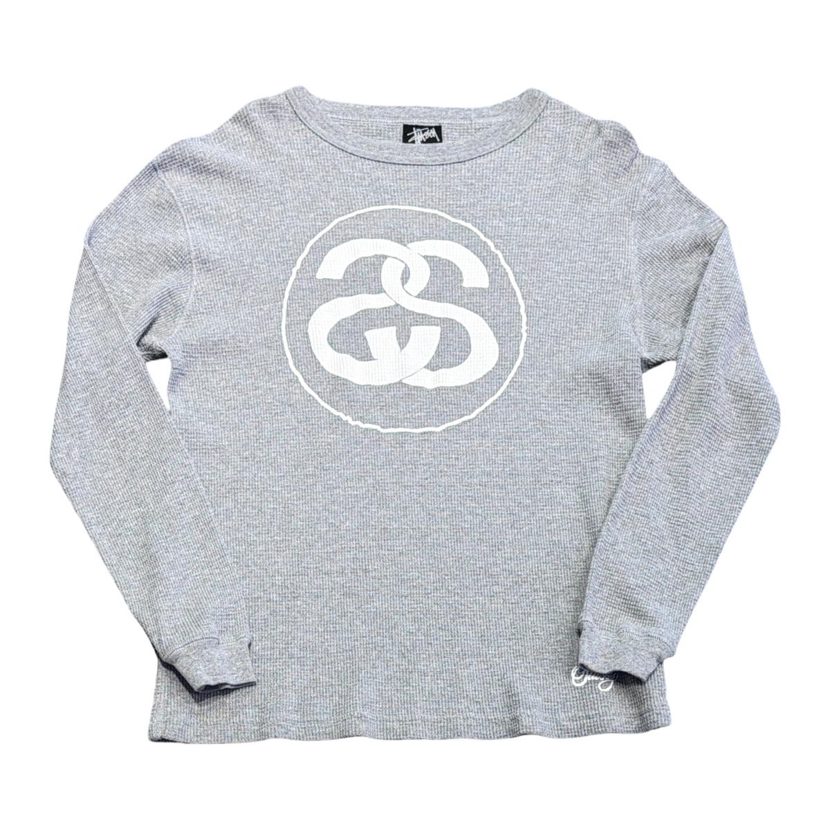 Vintage Stussy Logo Thermal Grey