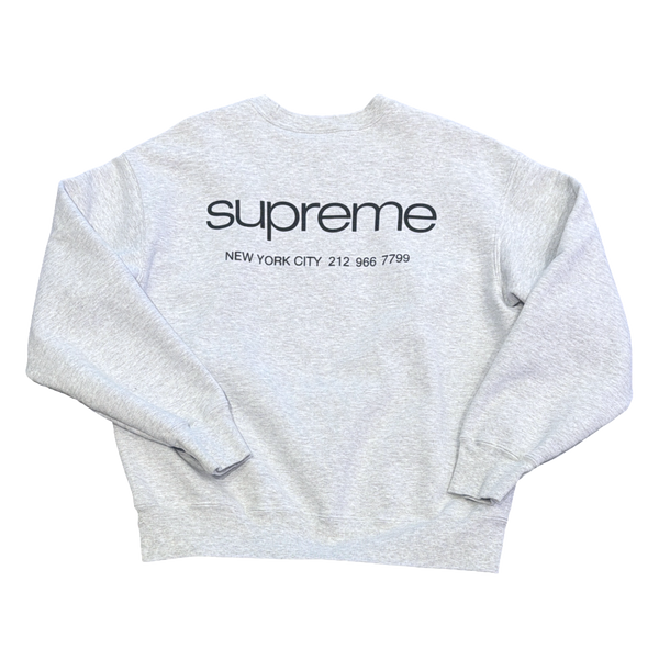 Supreme NYC Crewneck Ash Grey