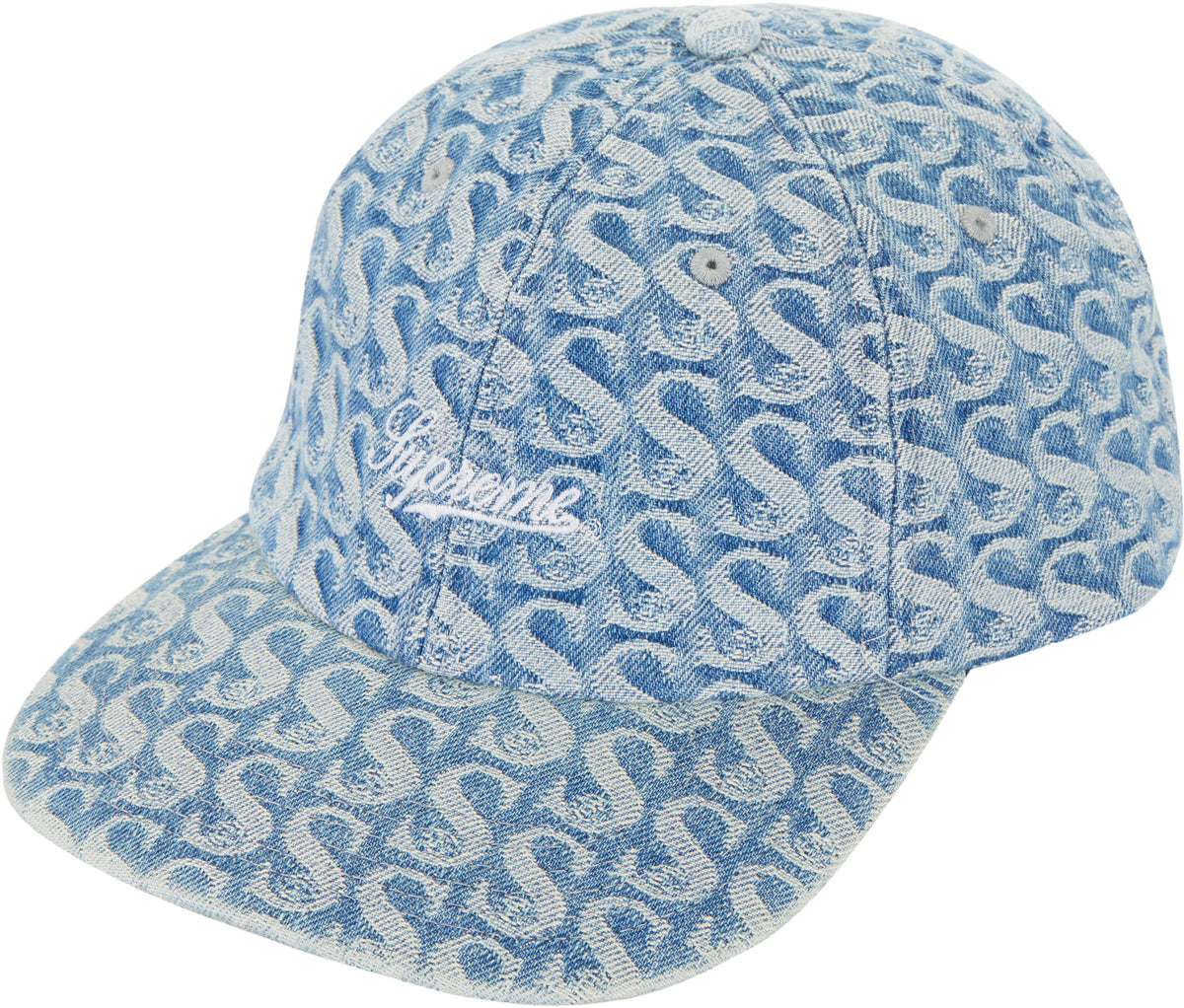 Supreme Monogram Denim 6-Panel Blue