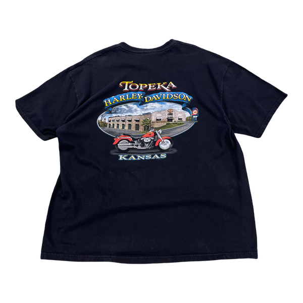 Vintage Harley Davidson Topeka Kansas T-Shirt Black