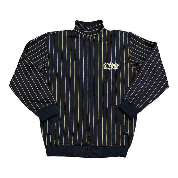 Vintage G Unit Jacket Black & Gold Pinstripe