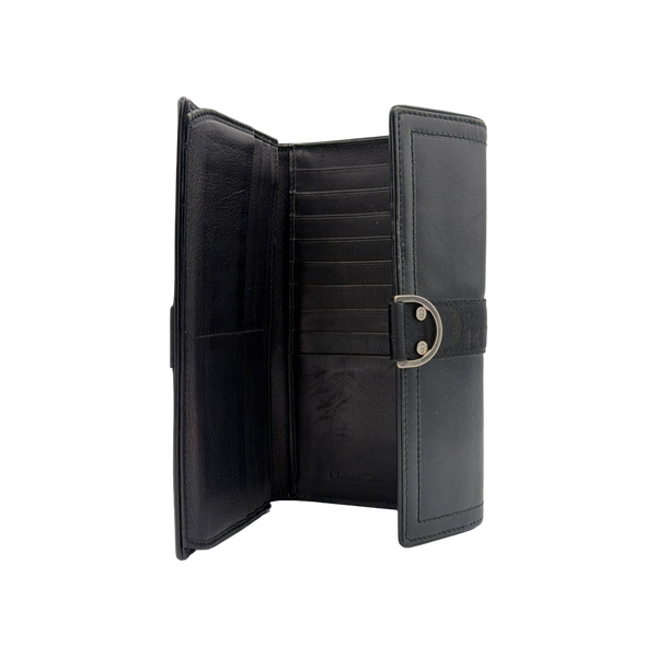 Dior Long Wallet Black Black
