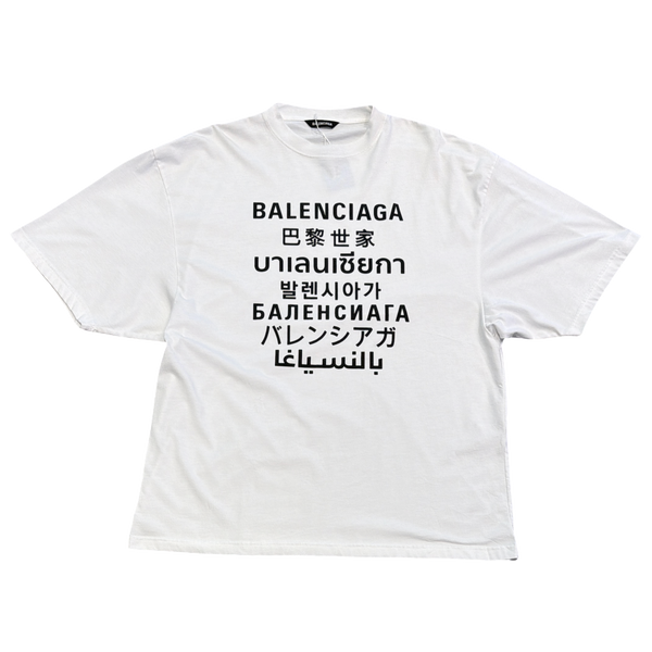 Balenciaga Languages T-Shirt White/Black