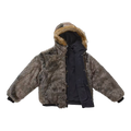 Supreme Reversible Faux Fur Hooded Work Jacket Black