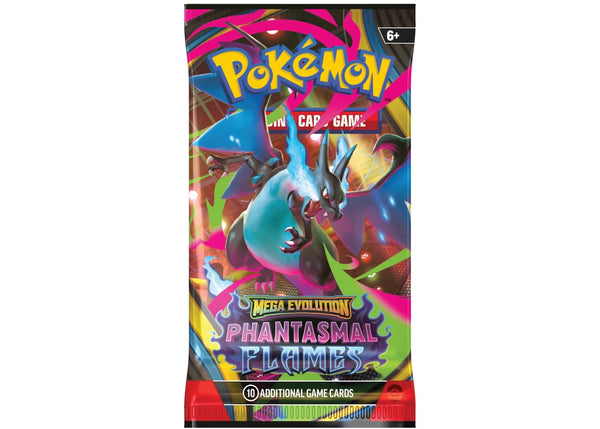 2025 Pokémon Mega Evolution Phantasmal Flames Mega Charizard X Booster Pack