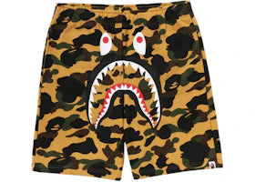 BAPE 1st Camo Shark Regular Fit Sweat Shorts Shorts Yellow