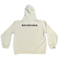 Balenciaga Logo Print Beige hoodie